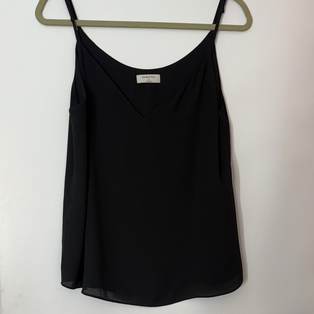 Babaton Black Camisole Top with Spaghetti Straps